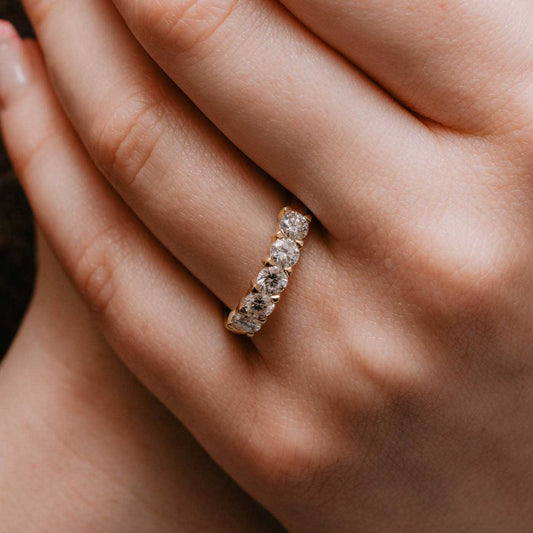 The Amabel Ring | 1.25ct D-E VVS Five Stone 18k Fairtrade Yellow Gold