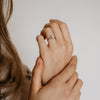 The Amber Ring | Oval Lab Diamond Accented Art Deco Engagement