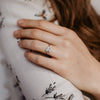 The Amber Ring | Oval Lab Diamond Accented Art Deco Engagement
