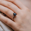 The Amber Ring | Oval Lab Diamond Accented Art Deco Engagement