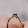 The Amber Ring | Oval Lab Diamond Accented Art Deco Engagement