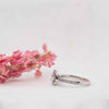 The Ava Ring | 0.83ct D-E VVS1 Shoulder Set Halo 950 Platinum