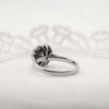 The Dahlia Ring | 0.75ct D-E VVS1 Round Engagement Halo 18k White Gold