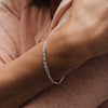 The Faith Bracelet  | 0.60ct Moissanite Petite Graduated 18k White Gold