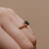 The Natalia Ring | Round Lab Diamond Accented Art Deco Engagement