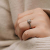 The Mimosa Ring | 1.20ct D-E VVS1 Bypass Shoulder Set 9k White Gold