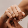 The Cami Ring | Pear Lab Diamond Art Deco Accented Trilogy
