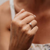 The Cami Ring | Pear Lab Diamond Art Deco Accented Trilogy