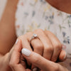 The Cami Ring | Pear Lab Diamond Art Deco Accented Trilogy