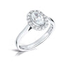 The Lenore Ring | Lab Diamond Oval Cut Engagement Halo